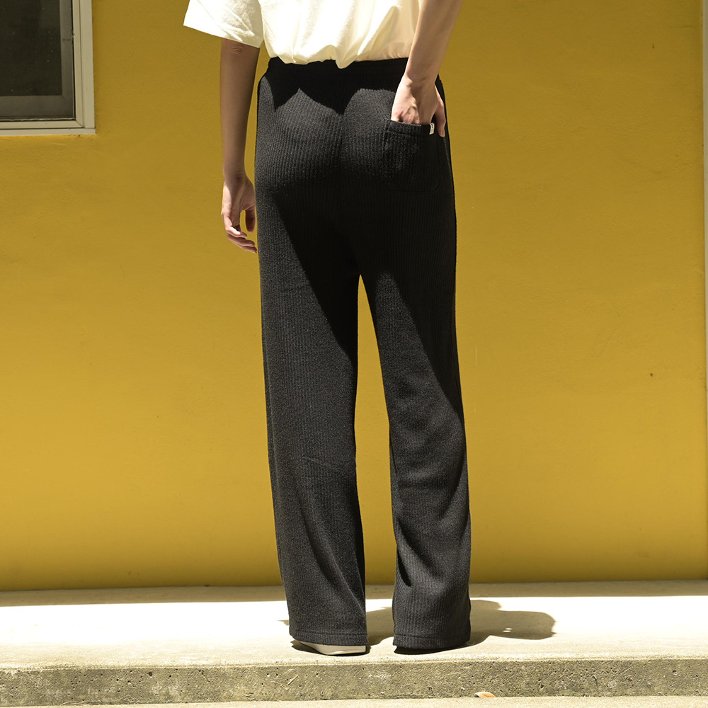 RIB WIDE PANTS
