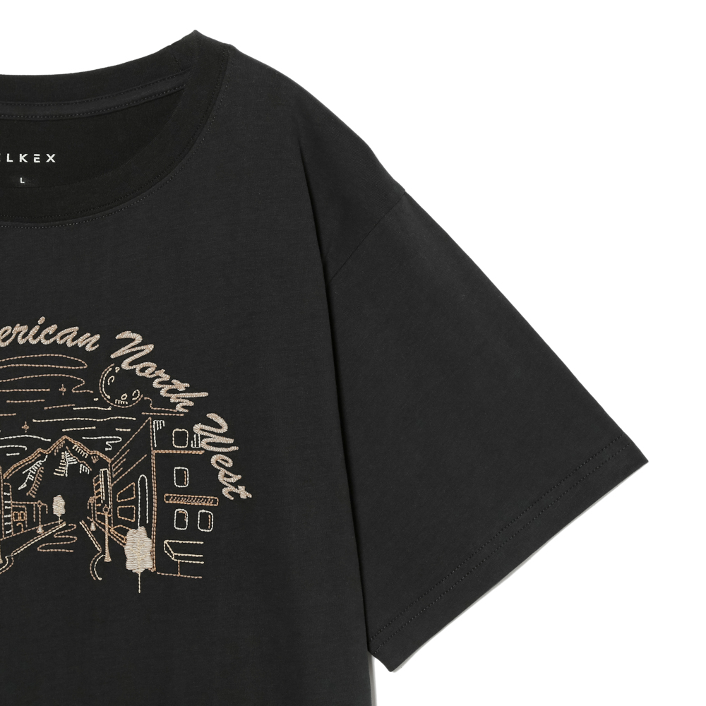 S/S EMBROIDERY WIDE TEE
