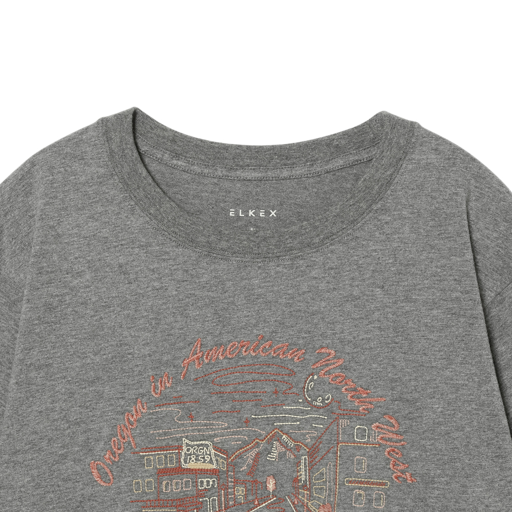 S/S EMBROIDERY WIDE TEE