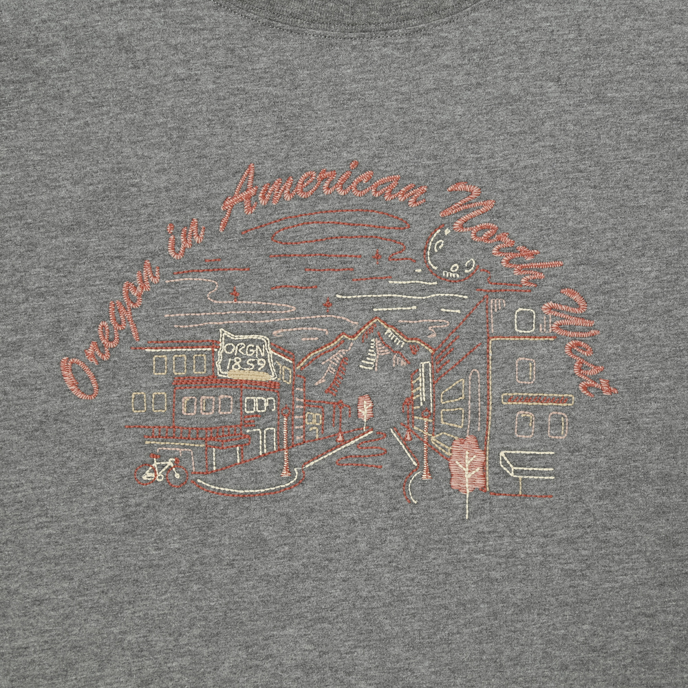 S/S EMBROIDERY WIDE TEE