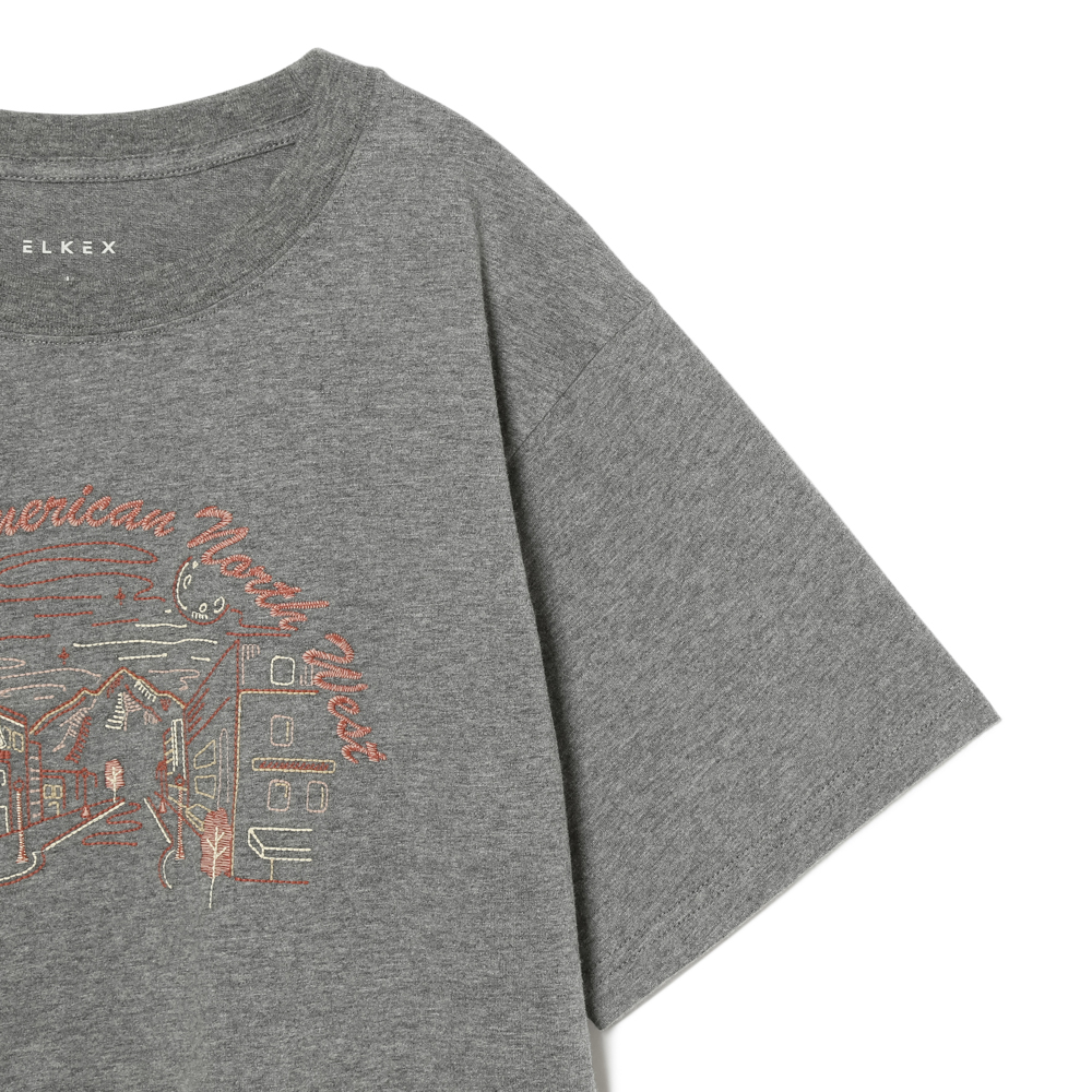 S/S EMBROIDERY WIDE TEE