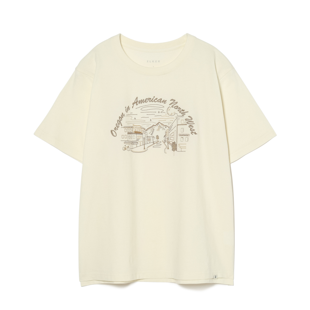 S/S EMBROIDERY WIDE TEE