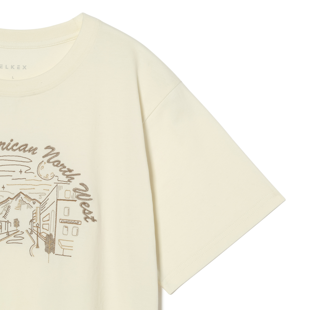 S/S EMBROIDERY WIDE TEE