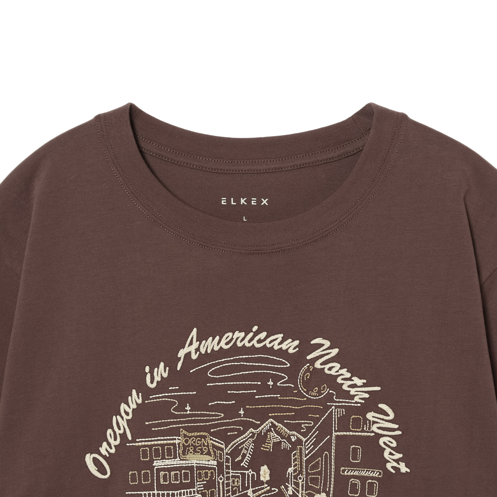 S/S EMBROIDERY WIDE TEE