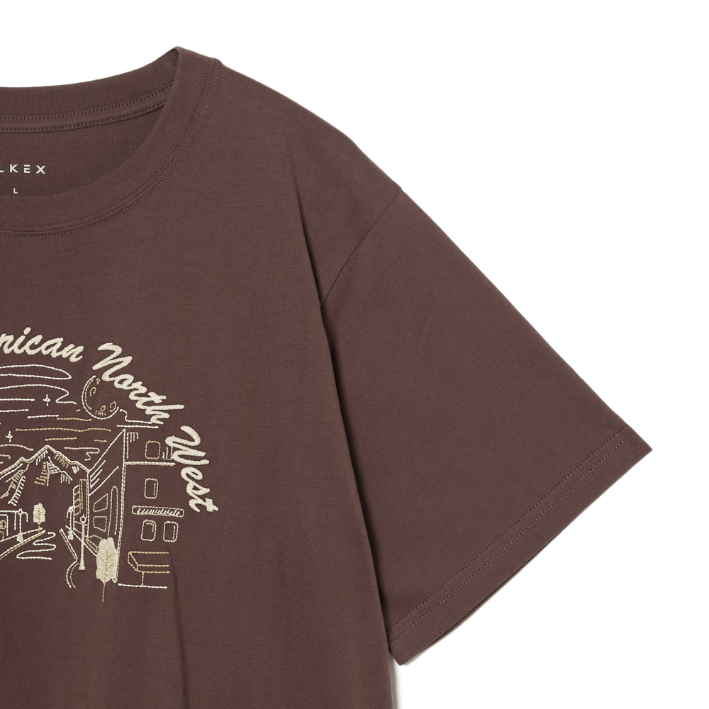 S/S EMBROIDERY WIDE TEE