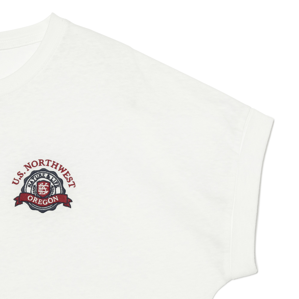 S/S EMBLEM ROLLUP TEE
