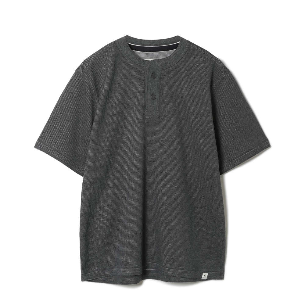 S/S WAFFLE HENLEY TEE