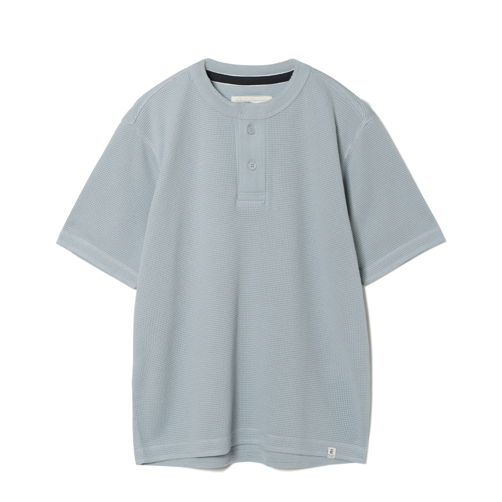 S/S WAFFLE HENLEY TEE