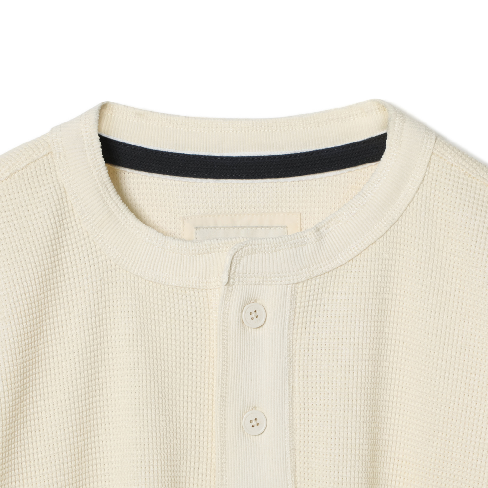 S/S WAFFLE HENLEY TEE