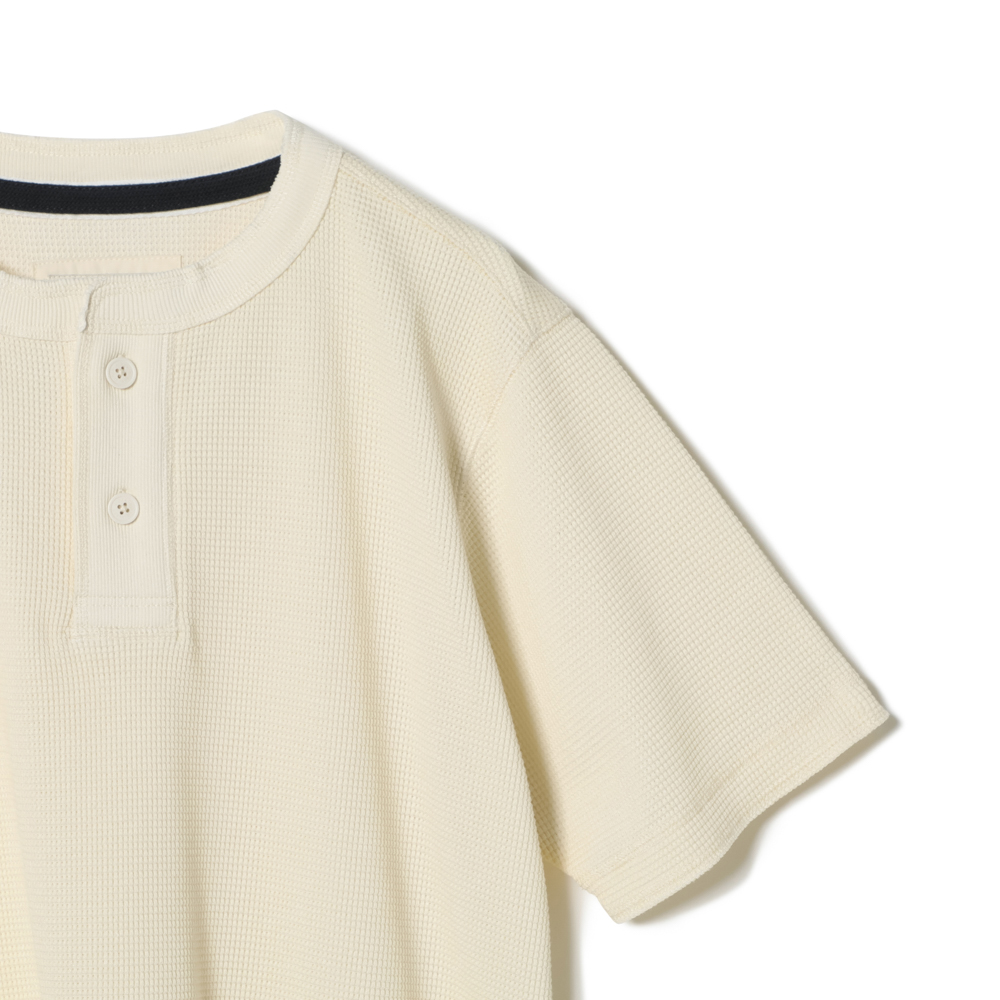 S/S WAFFLE HENLEY TEE