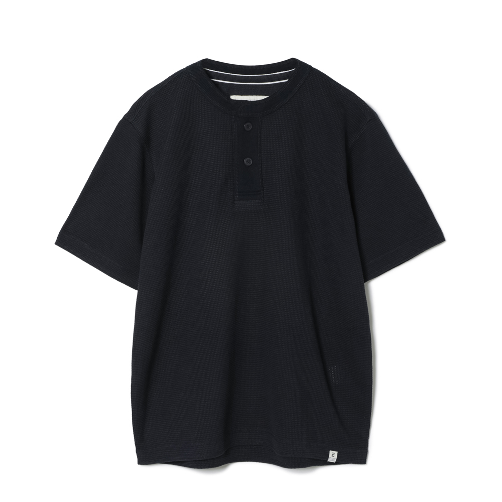 S/S WAFFLE HENLEY TEE
