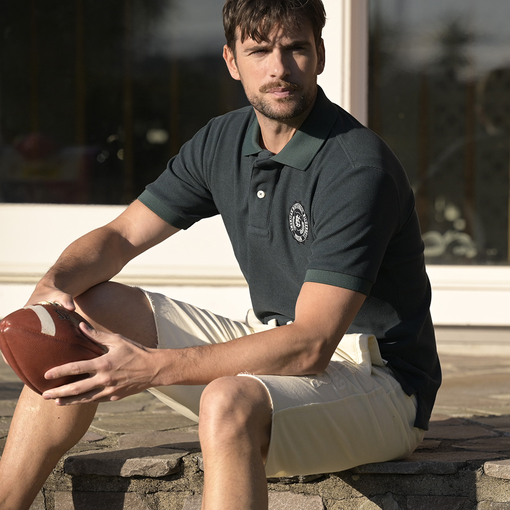 S/S PIQUE POLO EMB