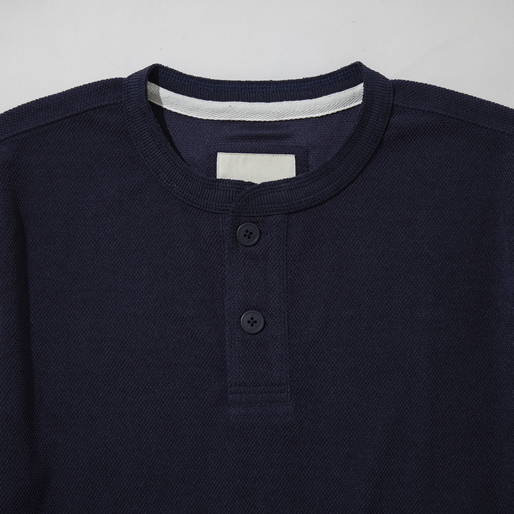 S/S PIQUE HENLEY TEE
