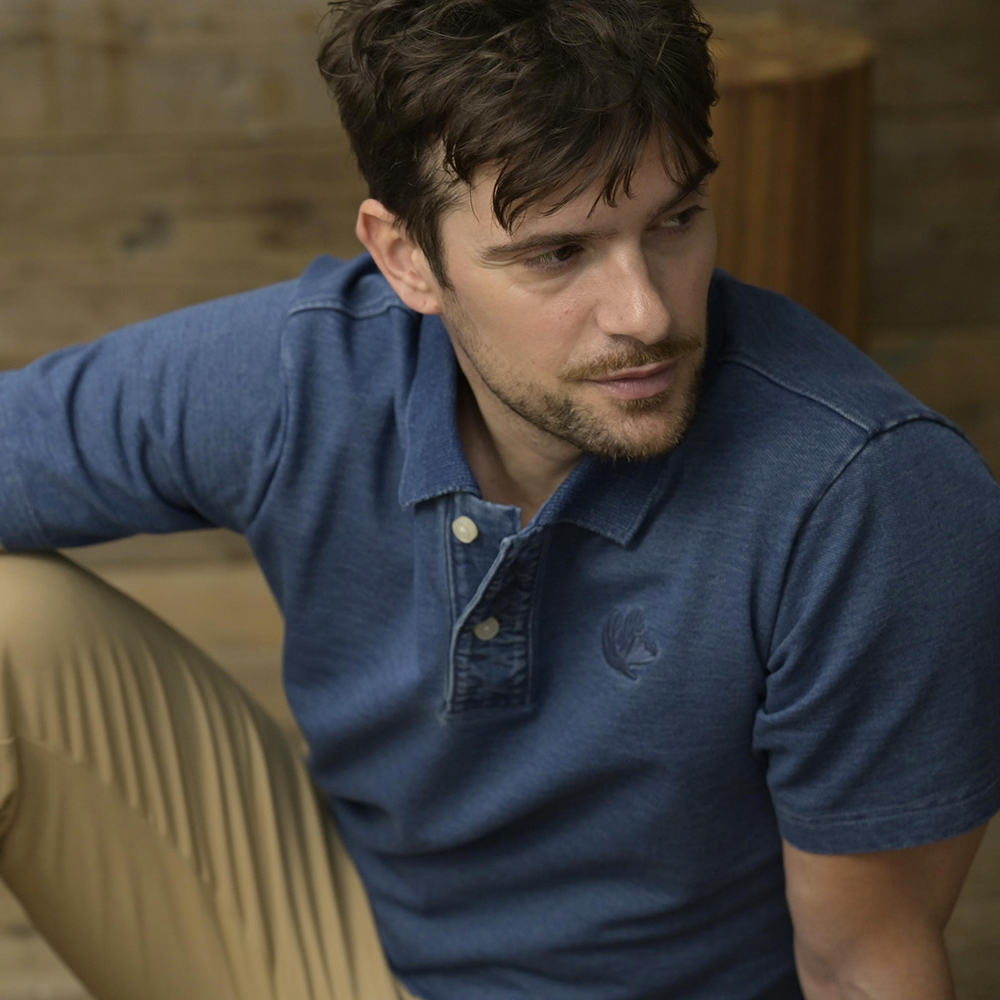 S/S INDIGO POLO