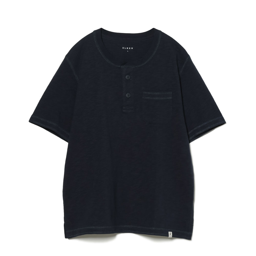 S/S SLAB HENLEY TEE