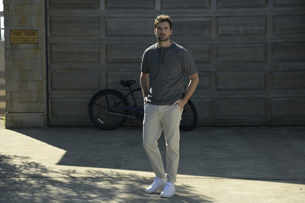 S/S WAFFLE HENLEY TEE
