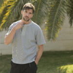 S/S WAFFLE HENLEY TEE